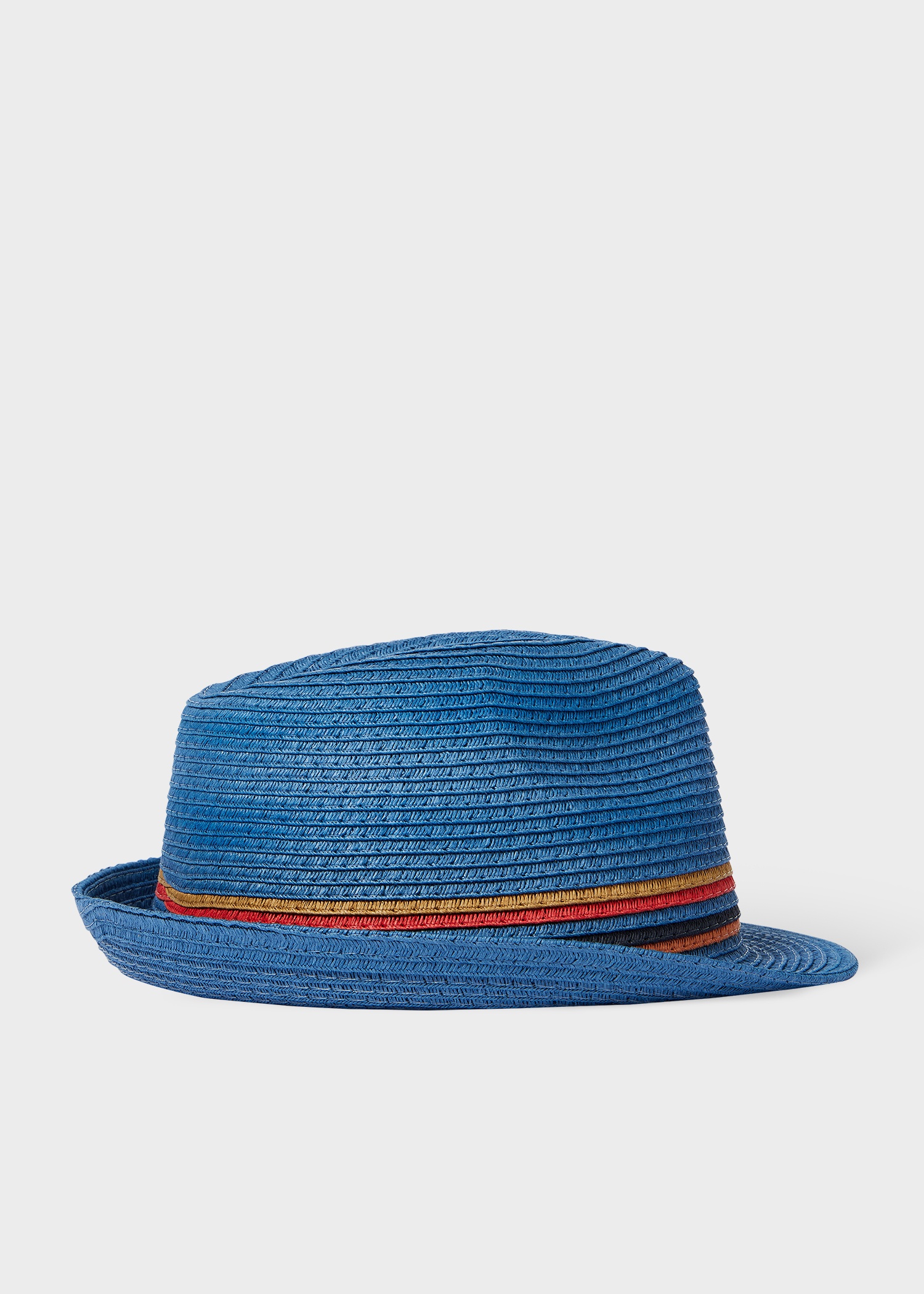 Paul Smith Blue Artist Stripe Trilby Hat REVERSIBLE