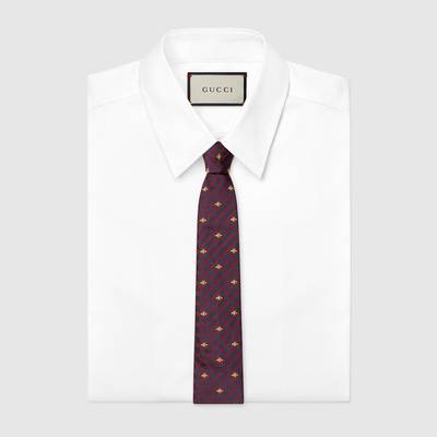 GUCCI GG bees silk tie outlook