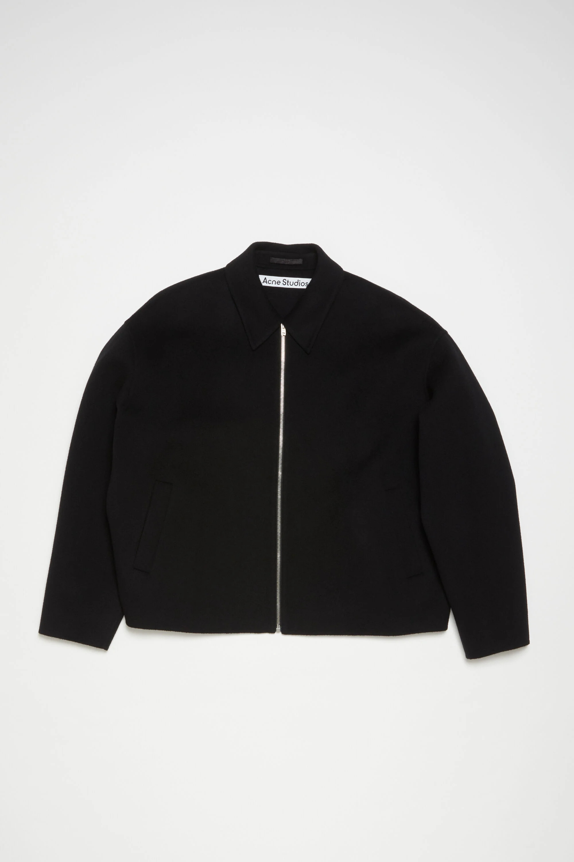Wool zipper jacket - Black - 6