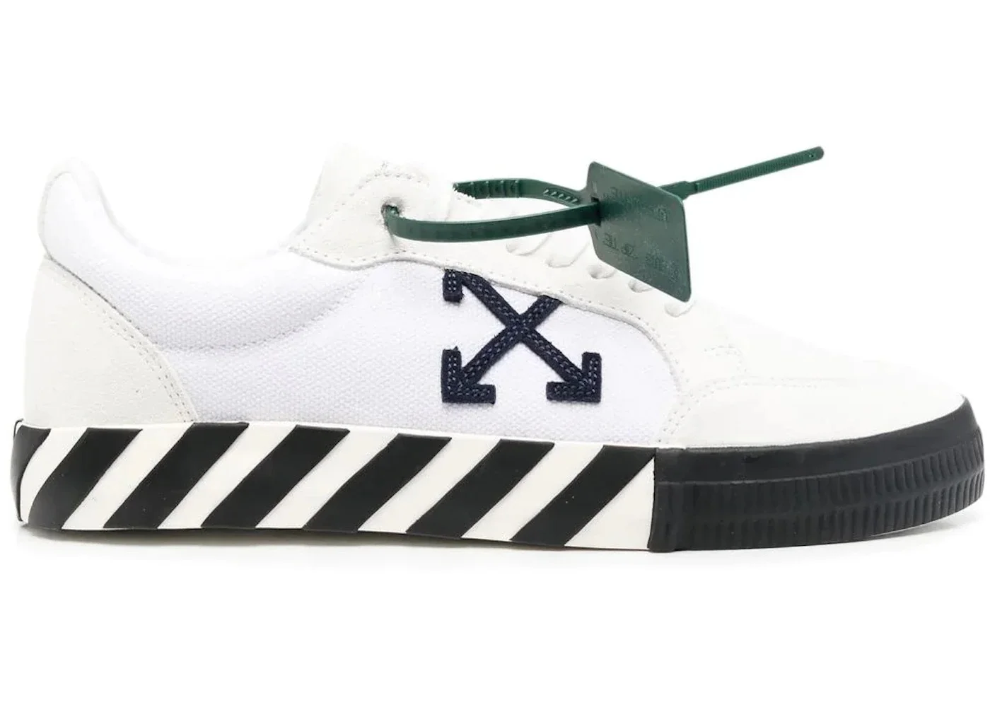 OFF-WHITE Low Vulcanized Canvas Suede White Navy Blue - 1