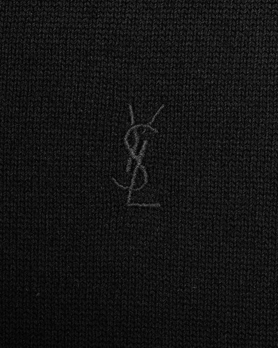 SAINT LAURENT monogram sleeveless polo sweater in knit outlook