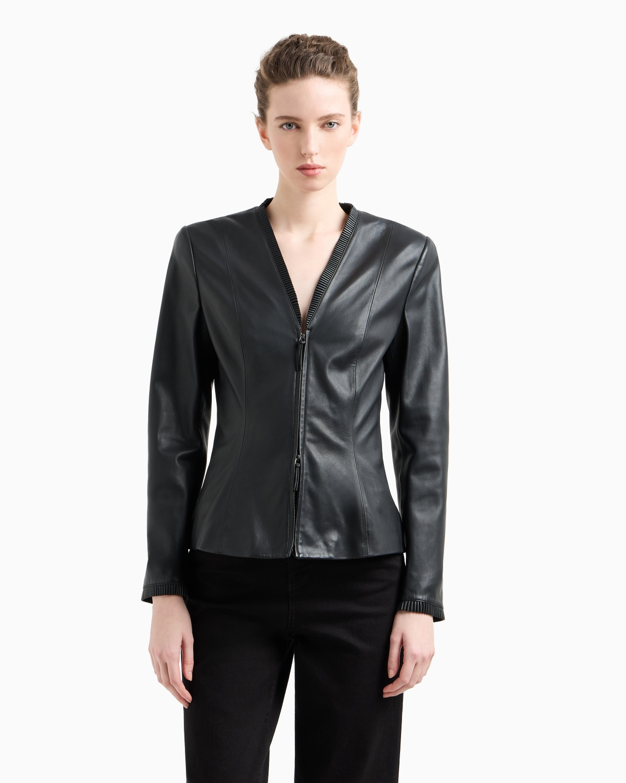 GLOVE-QUALITY, LAMBSKIN NAPPA LEATHER SLIM-FIT JACKET - 4