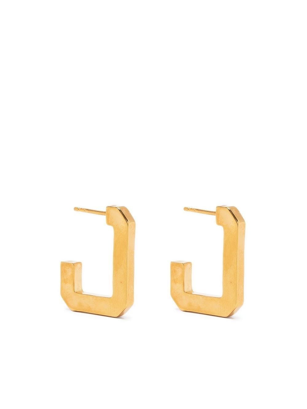 brass hoop earring - 1