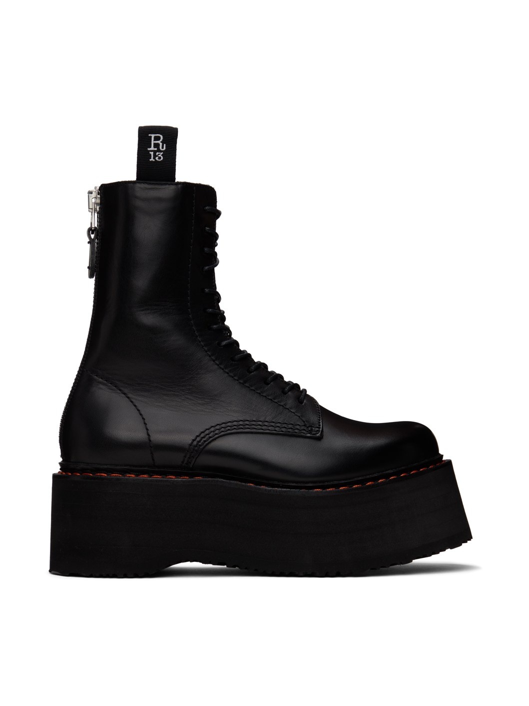 Black Double Stack Boots - 1
