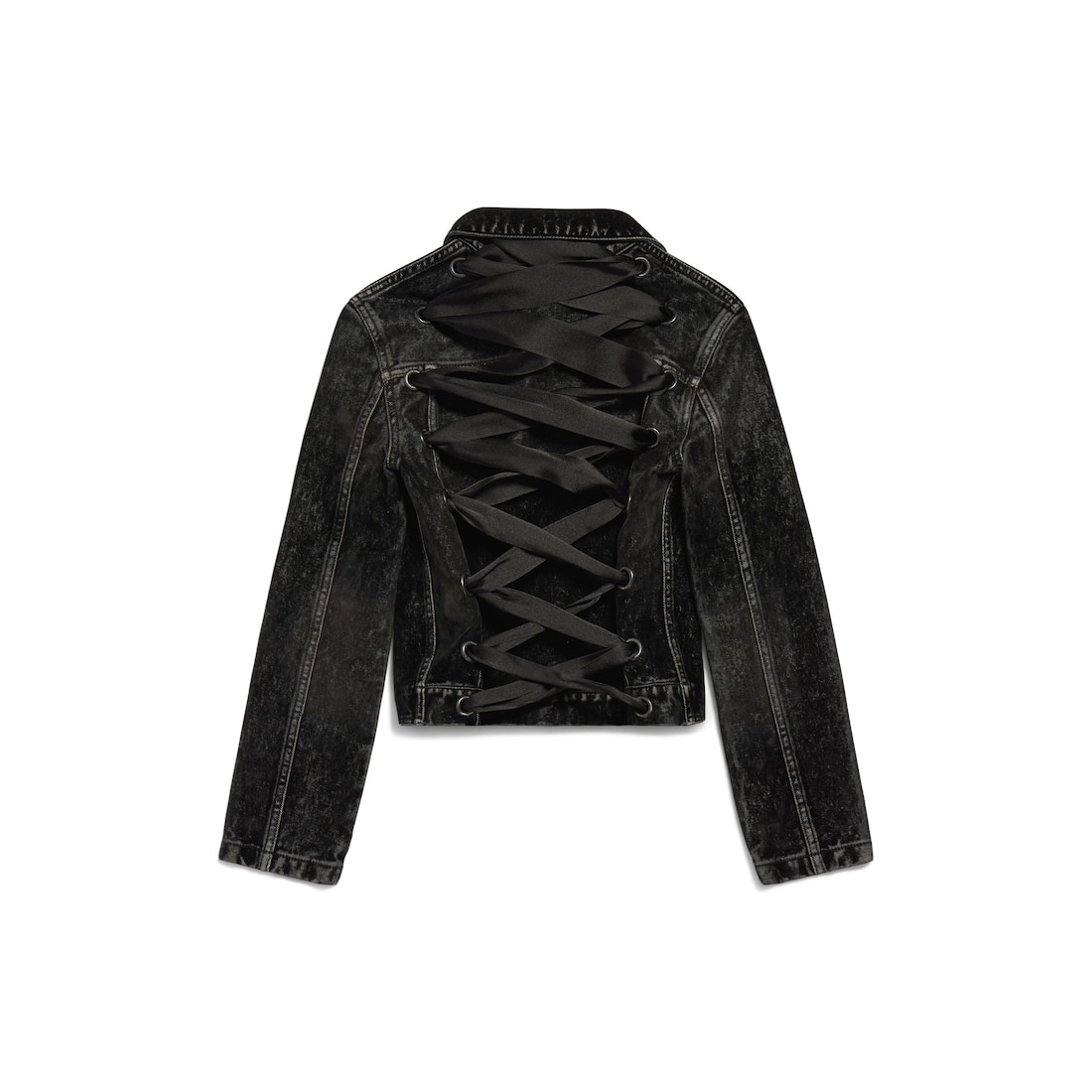 Women's Lace-up Jacket in Black - 6
