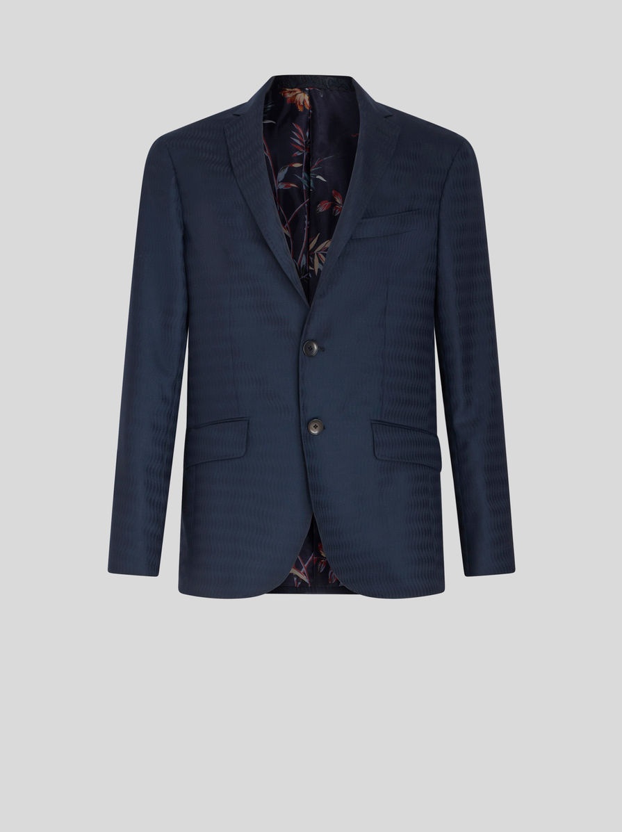 WOOL JACQUARD JACKET - 1