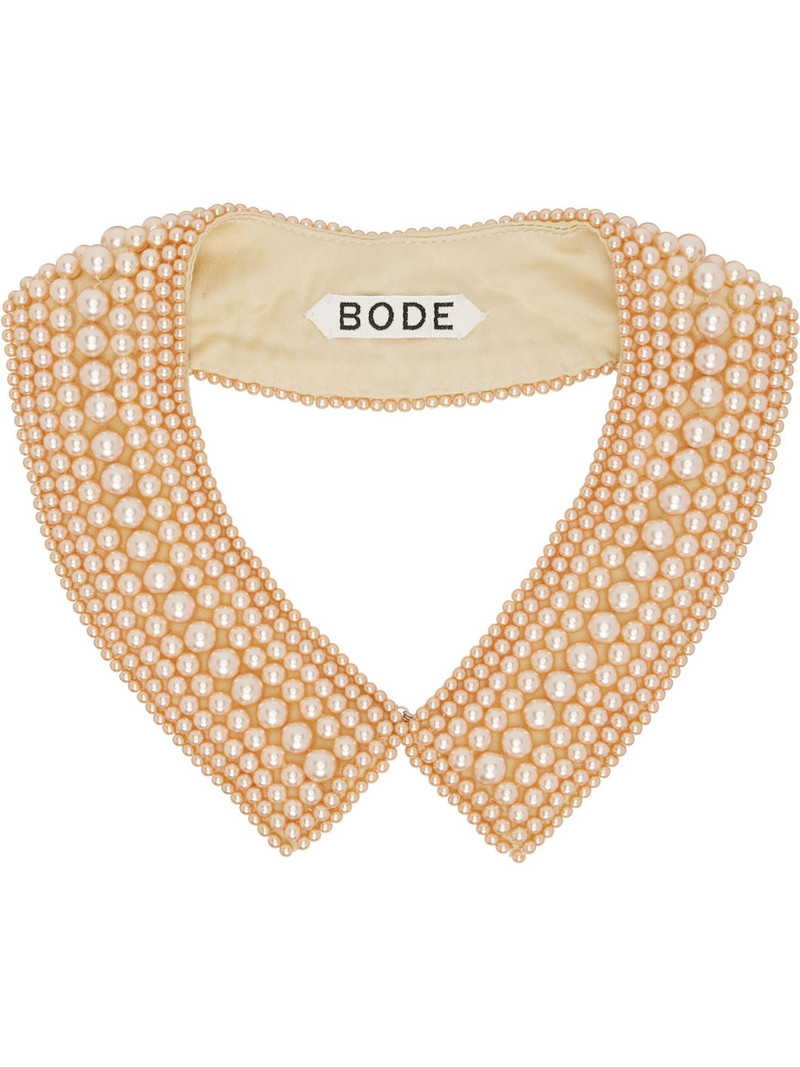 Beige Pearl Collar Choker 1