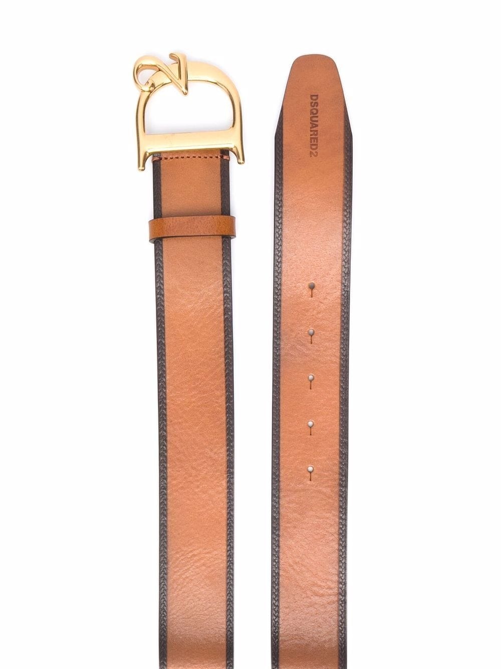 logo-plaque buckle-fastening belt - 2