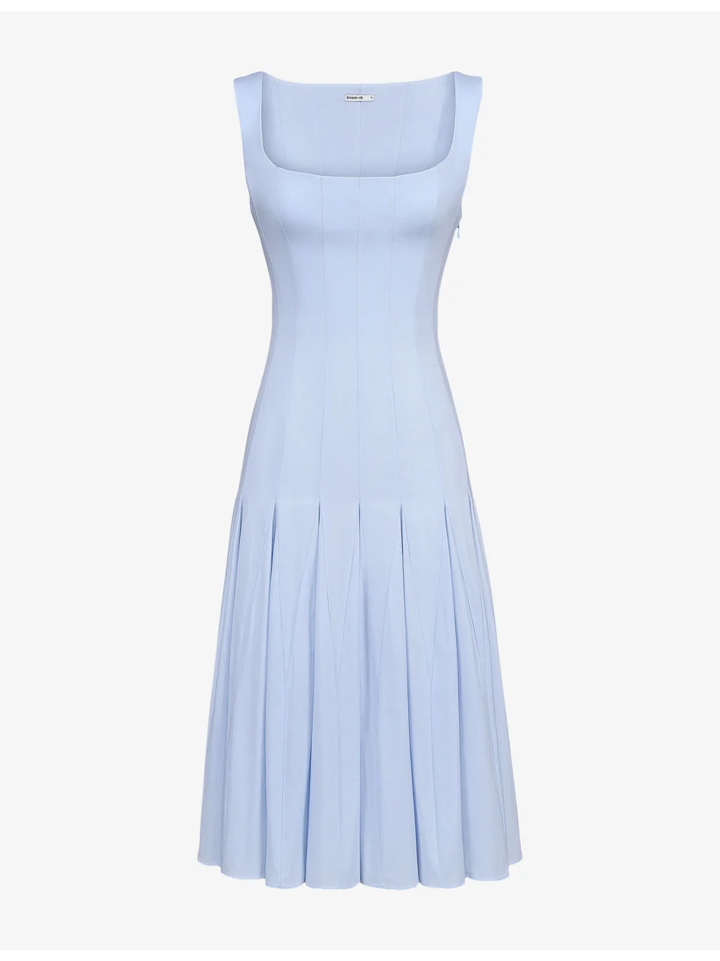 Soretta Square-Neck Stretch-Cotton Midi Dress - 1