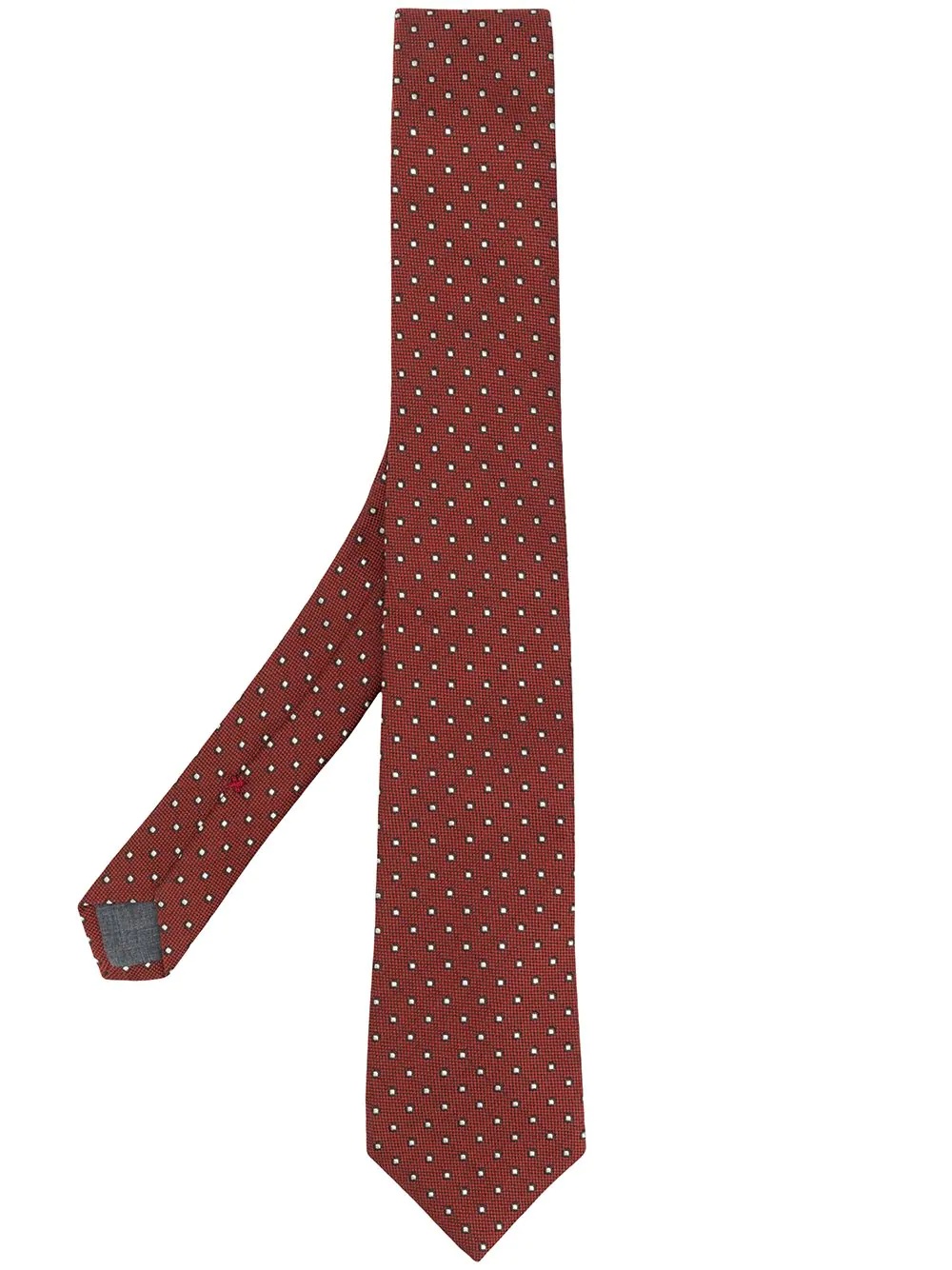 polka-dot pointed tie  - 1