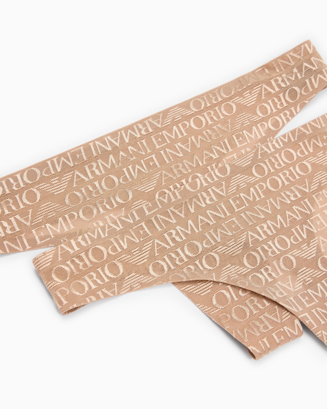 TWO-PACK OF ASV RECYCLED-MESH THONGS WITH ALL-OVER LOGO LETTERING - 4