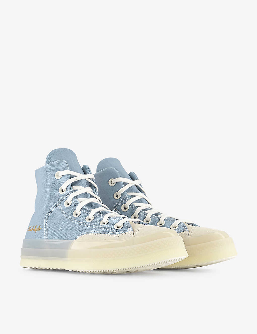 Chuck 70 Marquis Hi canvas and suede high-top trainers - 3