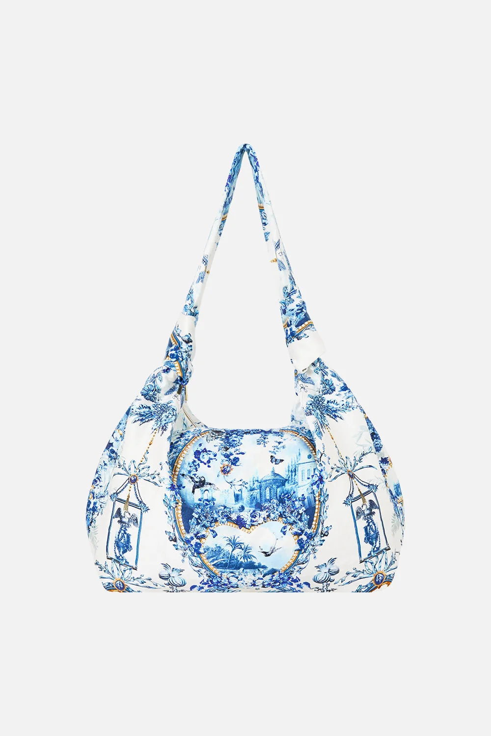 SLOUCH SHOULDER BAG WITH KNOT DETAILS THE PORCELAIN PARLOUR - 1