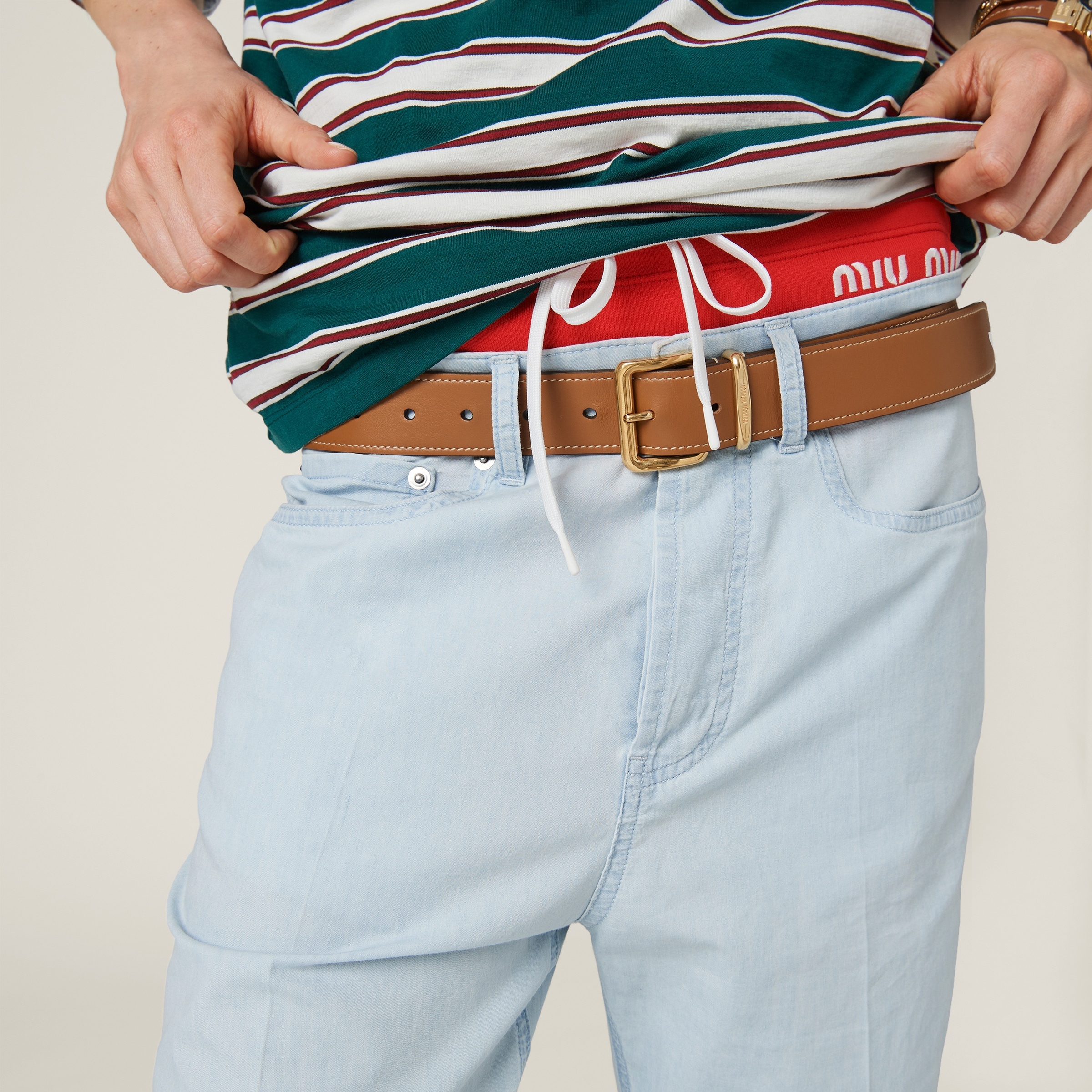 Five-pocket chambray denim jeans - 5