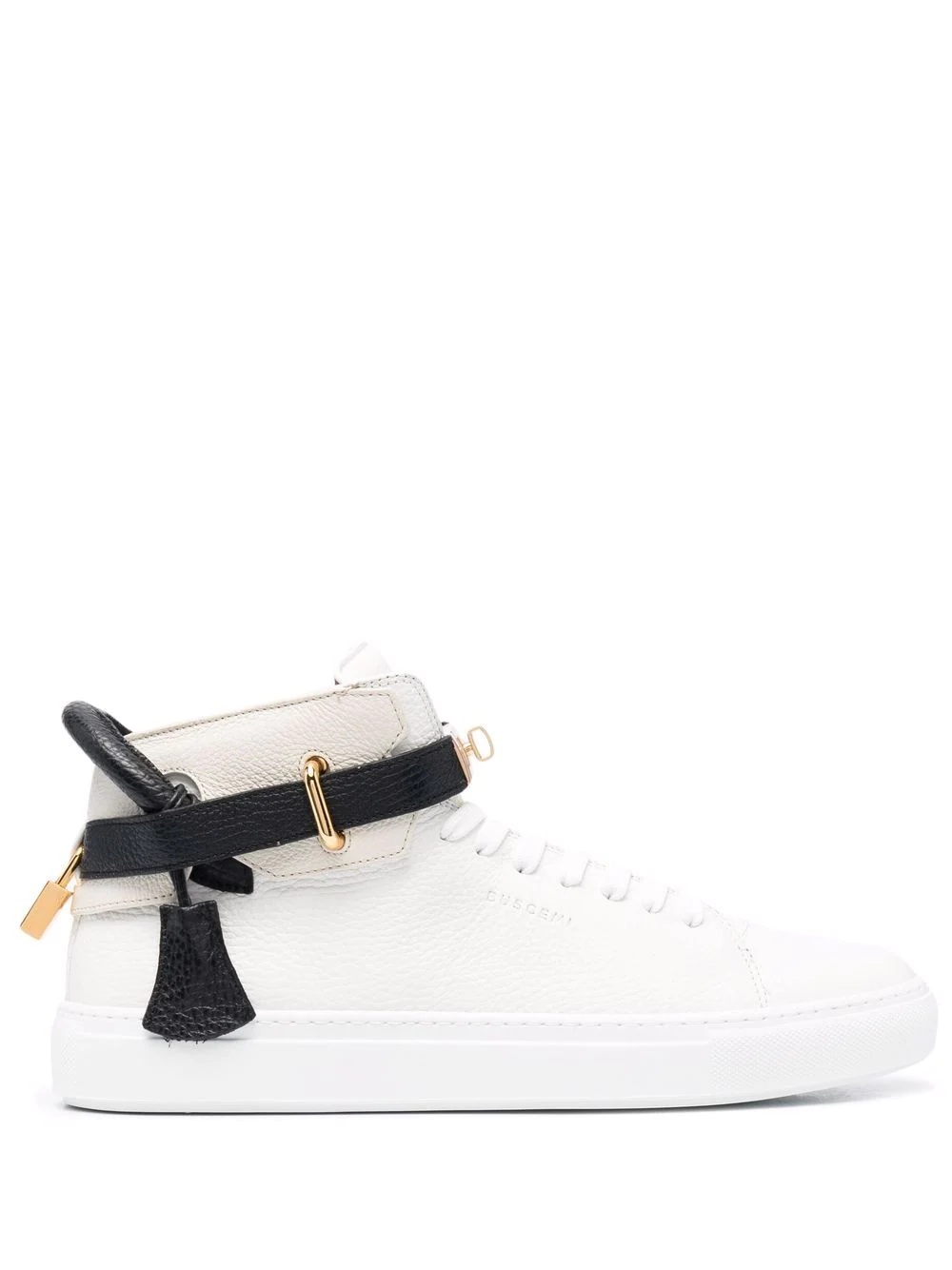 padlock-detail high top sneakers - 1