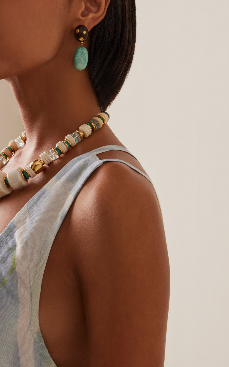 LIZZIE FORTUNATO Nopales Gold-Plated Amazonite Earrings multi outlook