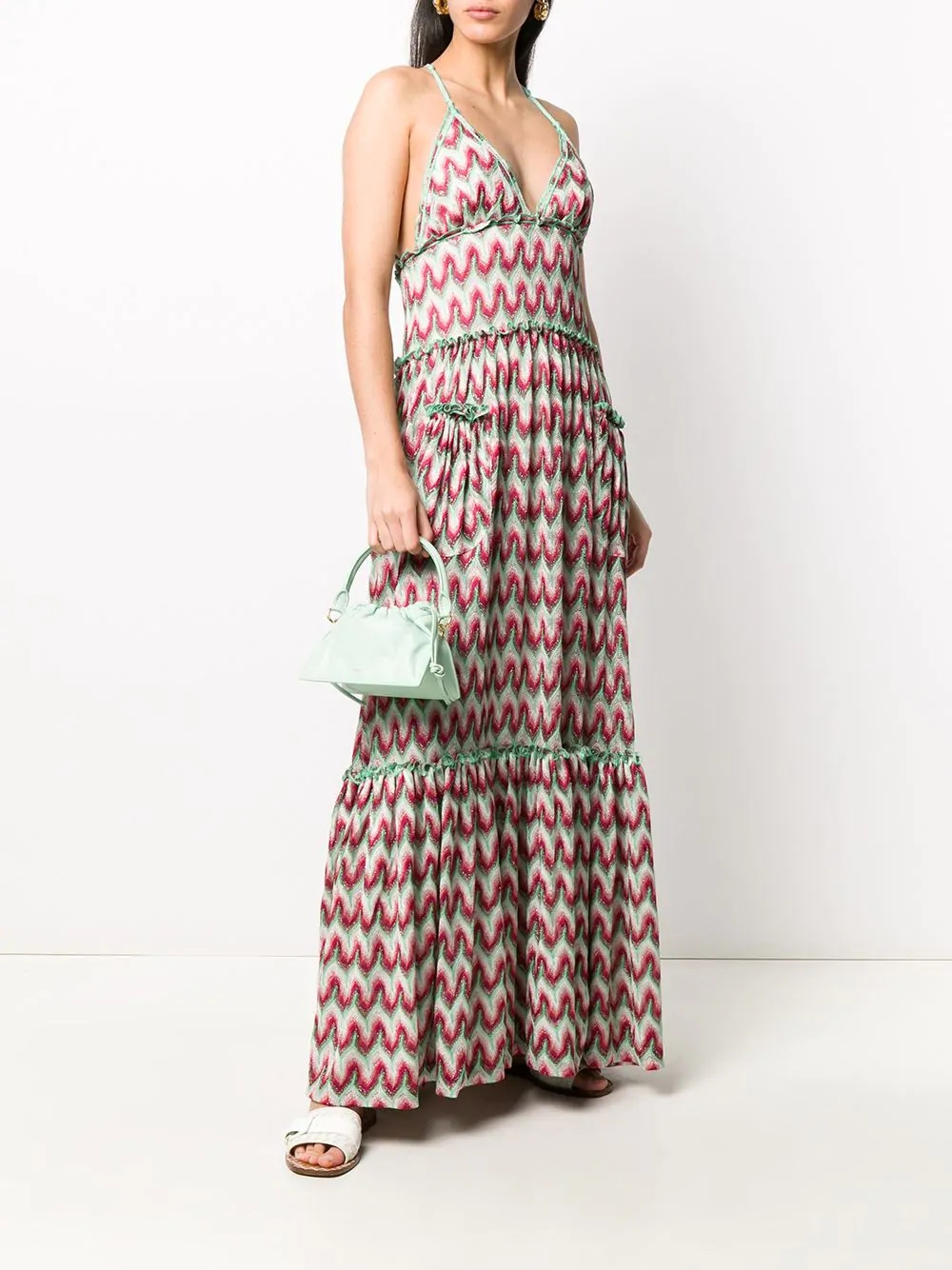 abstract knitted maxi dress - 2