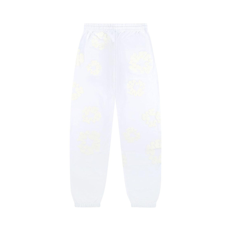 DENIM TEARS Denim Tears Mono Cotton Wreath Sweatpants 'White' outlook