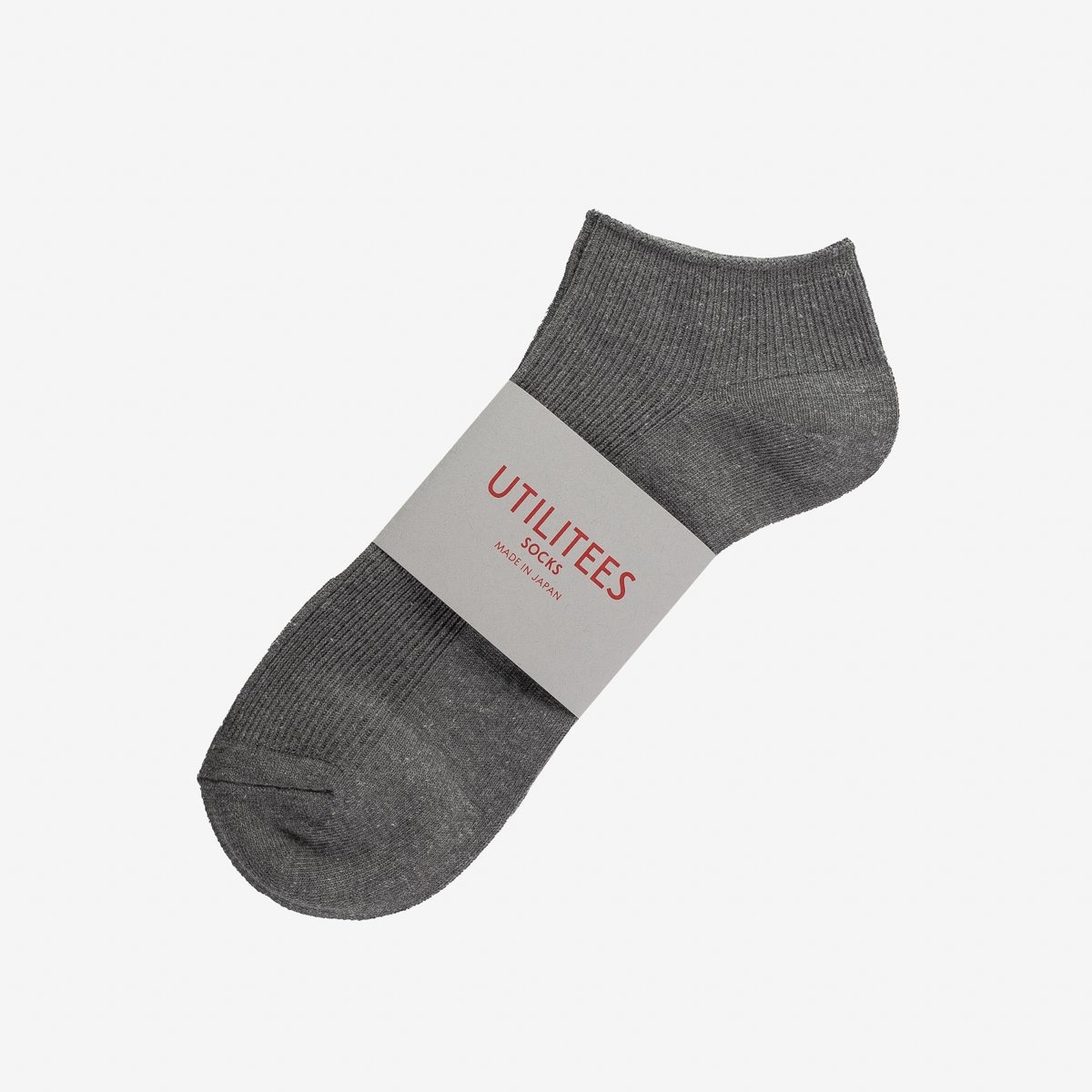 UTSS-GRY UTILITEES Mixed Cotton Sneaker Socks - Grey - 2