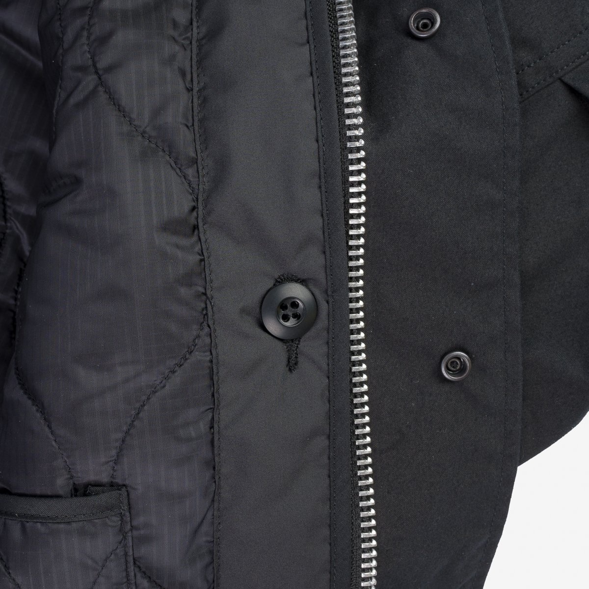 IHM-38-BLK 5oz Quilted Lining M-51 Type Field Coat - Black - 13