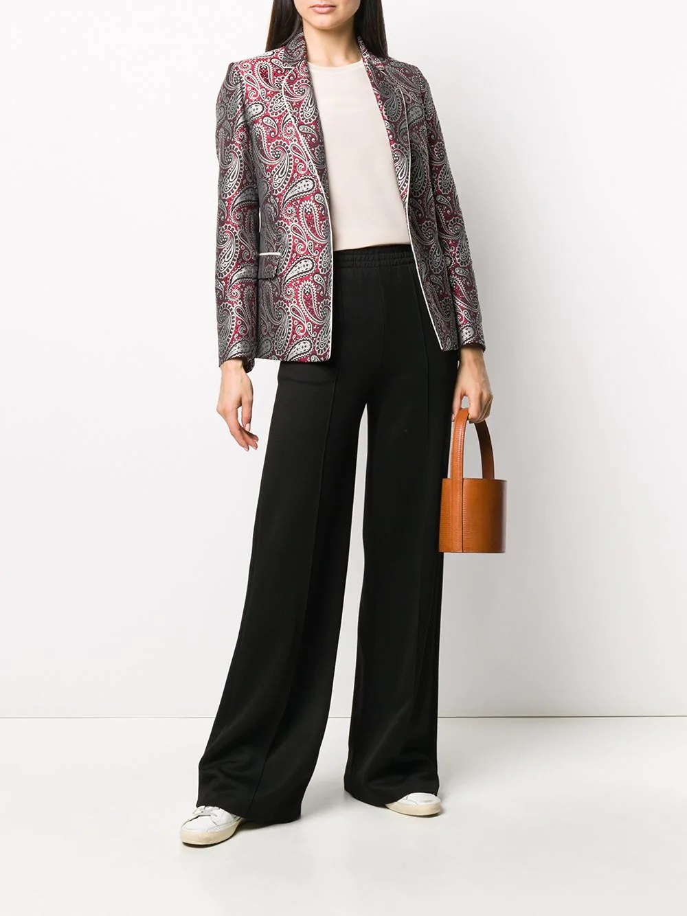 paisley pattern suit jacket - 2