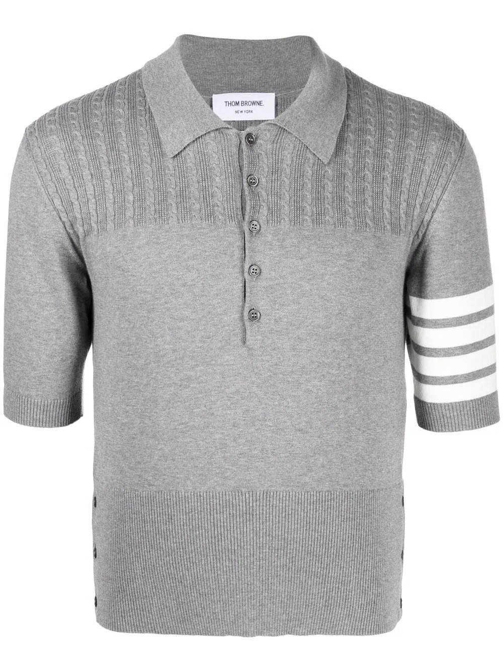 4-Bar stripe knit polo shirt - 1