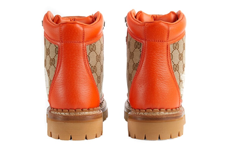 (WMNS) Gucci x The North Face Canvas Leather Boots 'Orange' 679927-18A40-7570 - 5