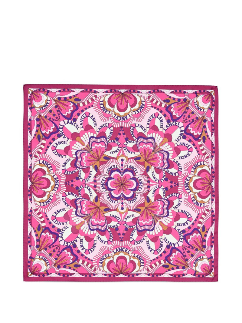 printed silk square scarf 1