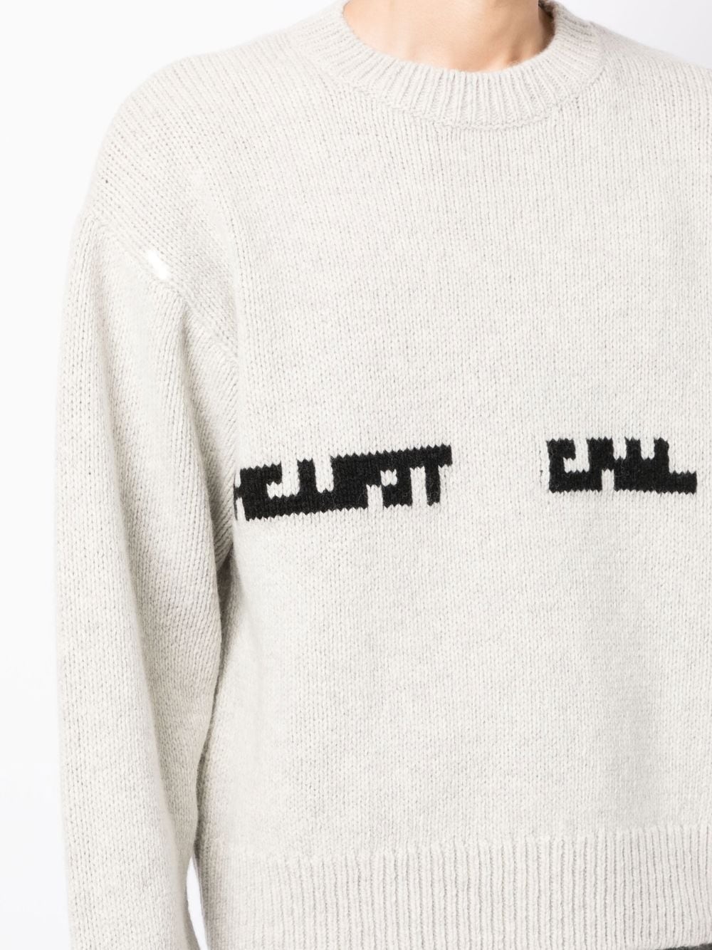knitted crew-neck jumper - 5