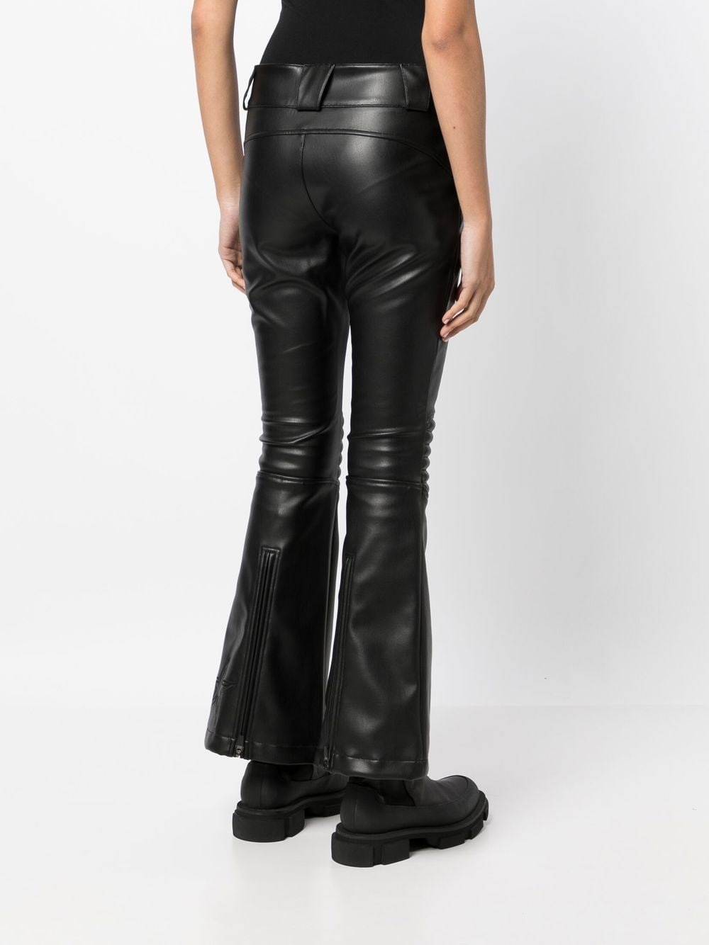 Aurora flared leather trousers - 4