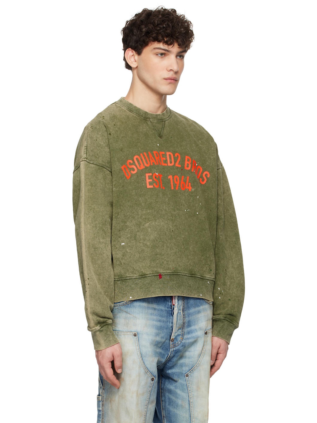 Green Vanish Spot Cypro Fit Sweatshirt - 2