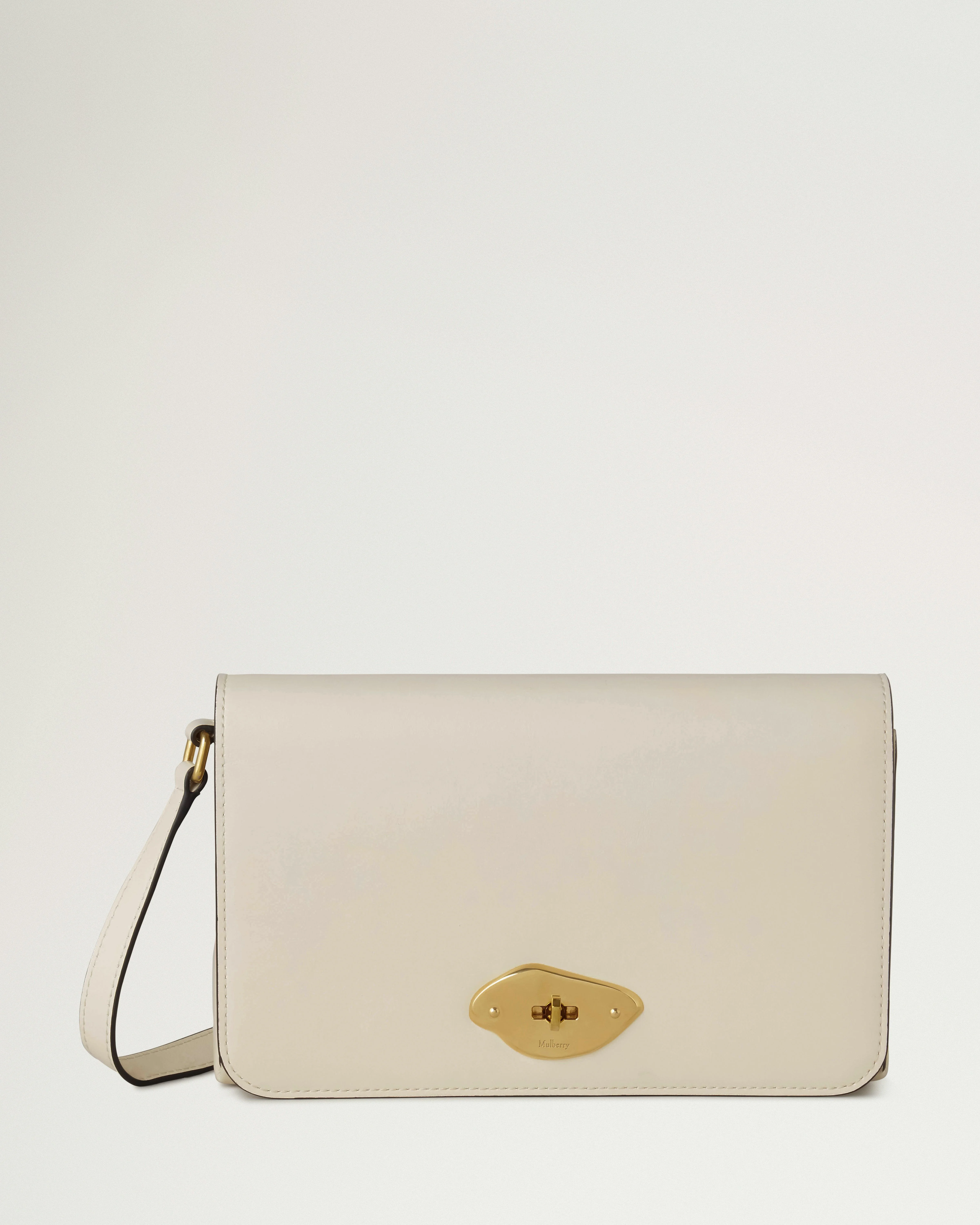 Lana Wallet on Strap
Eggshell High Gloss Leather - 1