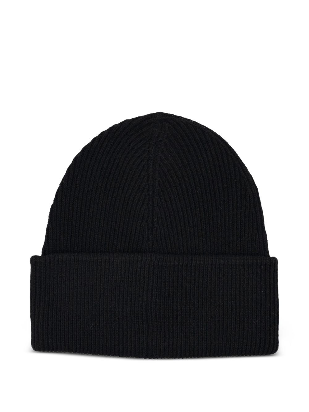 ribbed tape cotton beanie - 2