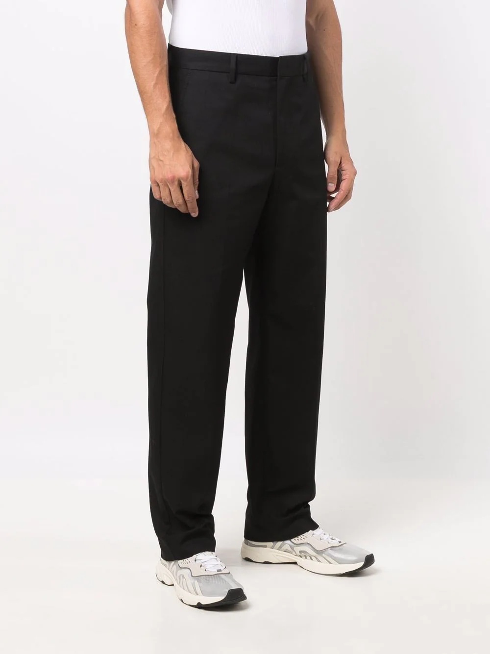 tailored-cut straight-leg trousers - 3