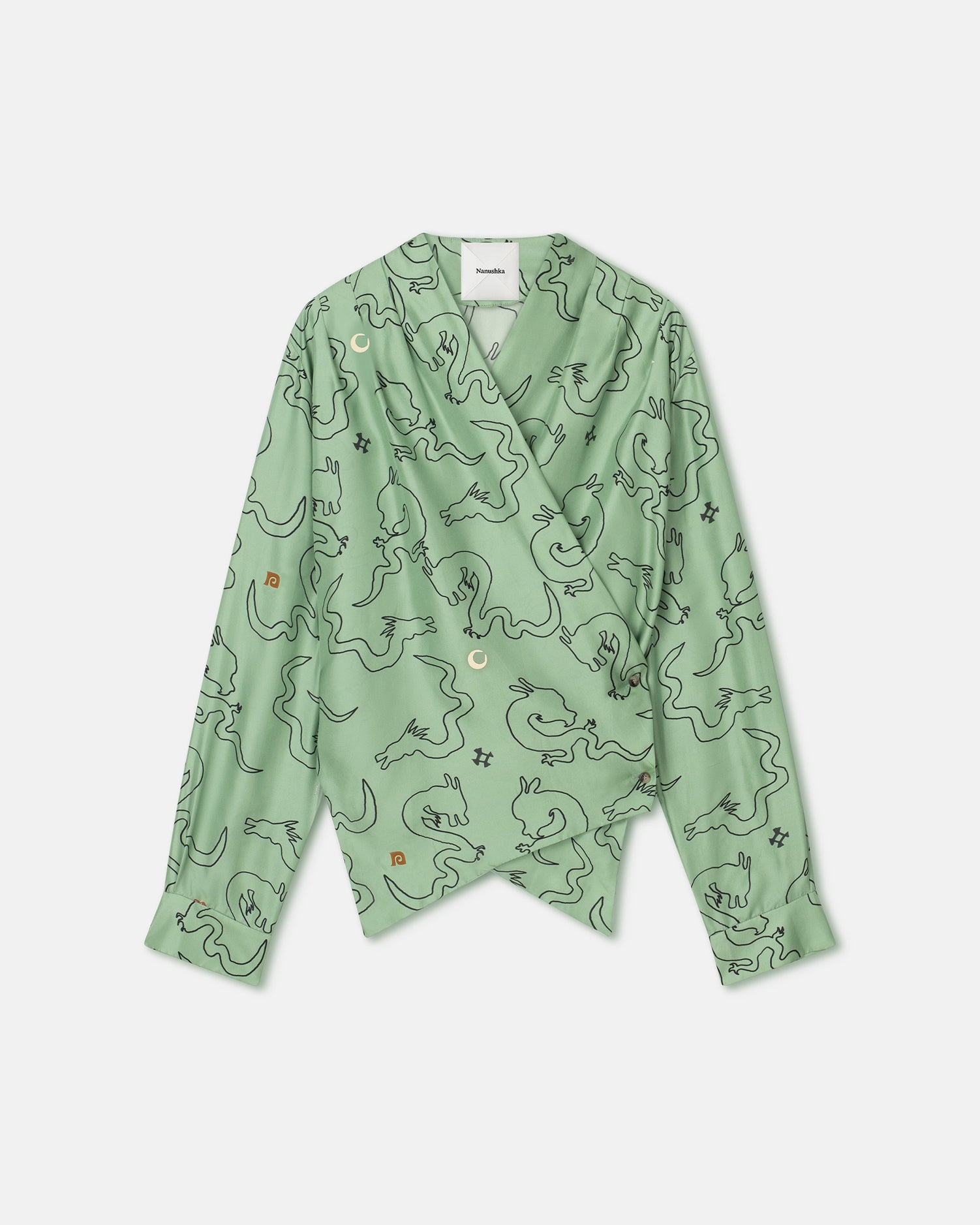 Draped Twill Silk Shirt - 2