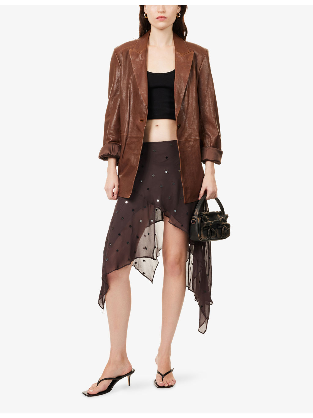 Arielle Asymmetric Woven Mini Skirt - 2