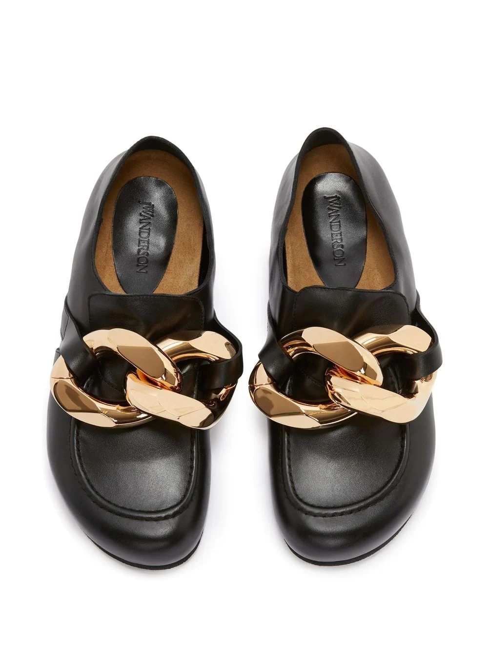 Chain leather loafers - 3