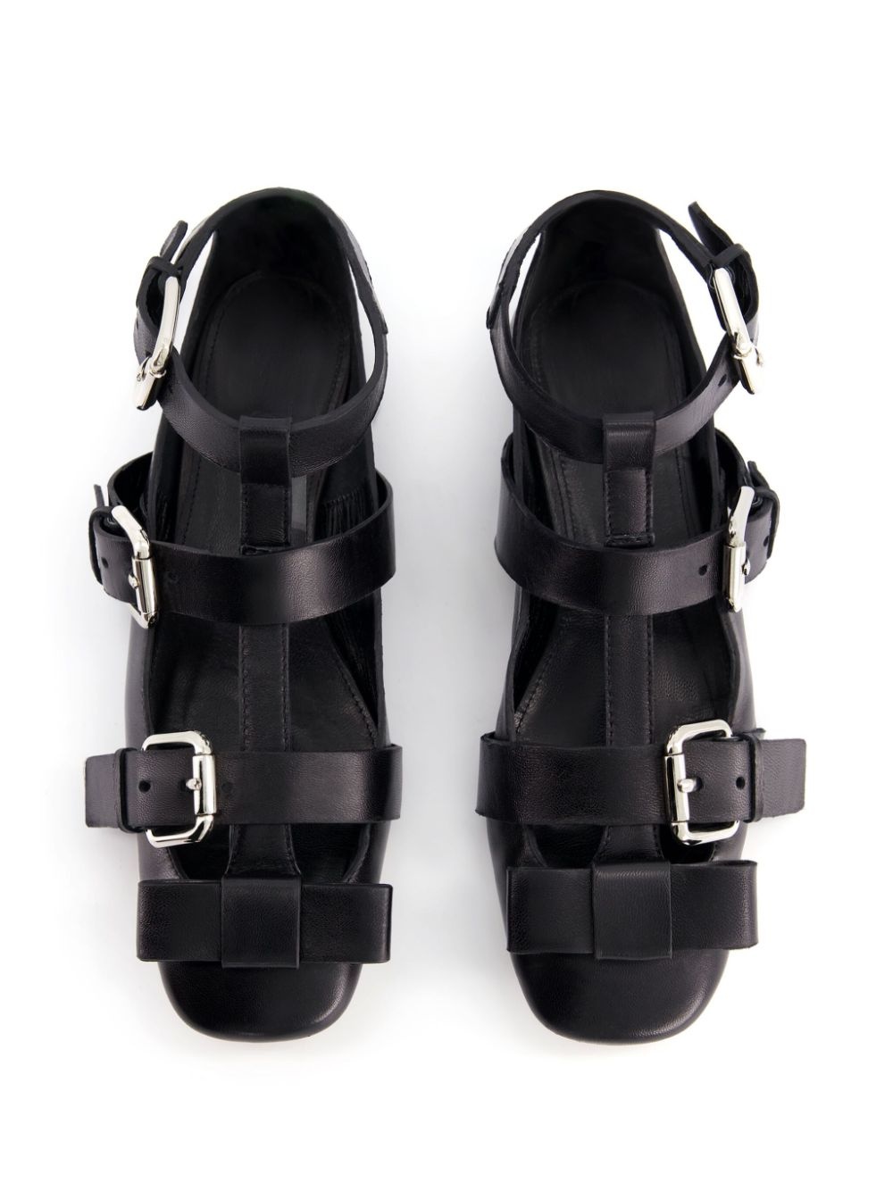 bow-detail leather ballet flats - 4