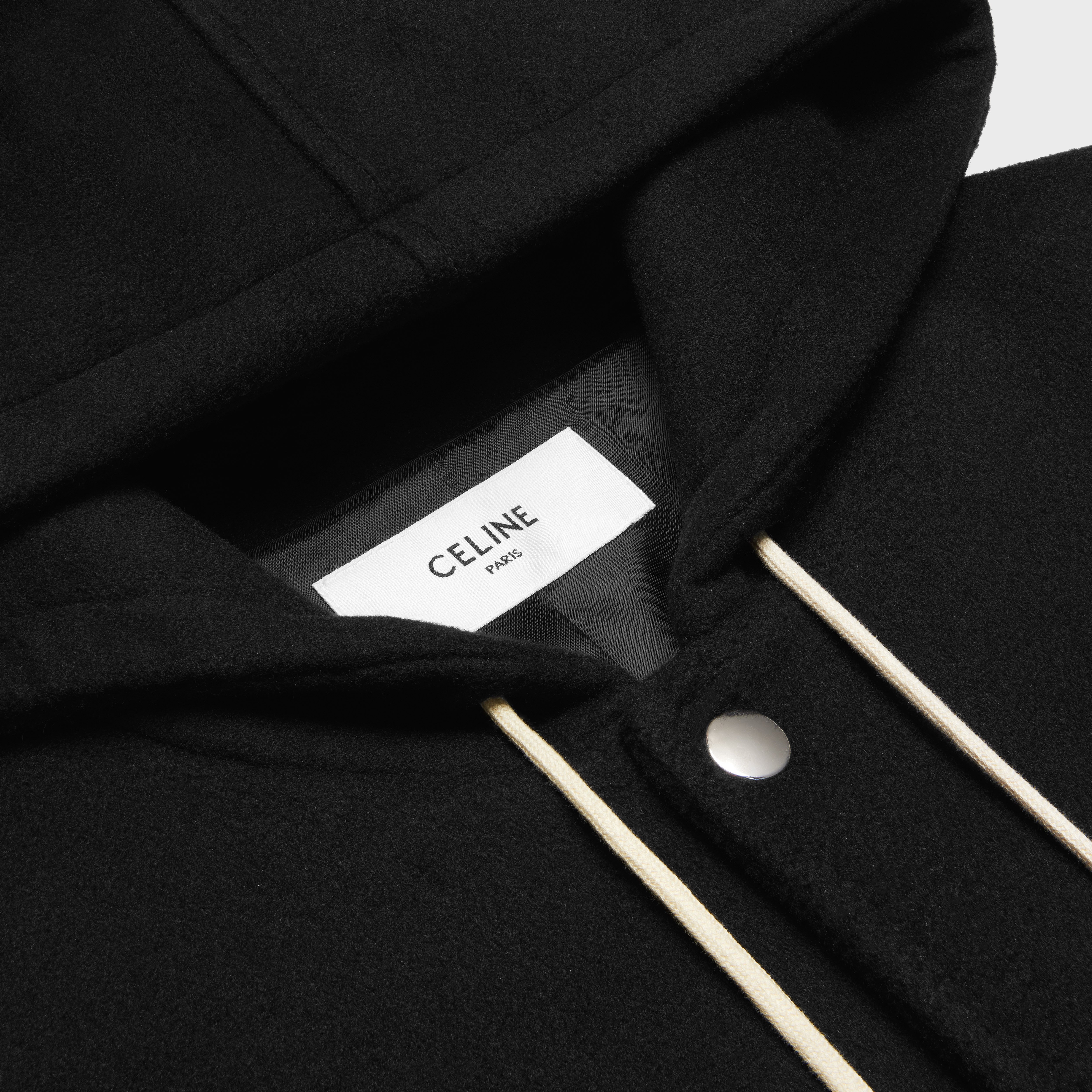 celine college parka in double face wool - 3