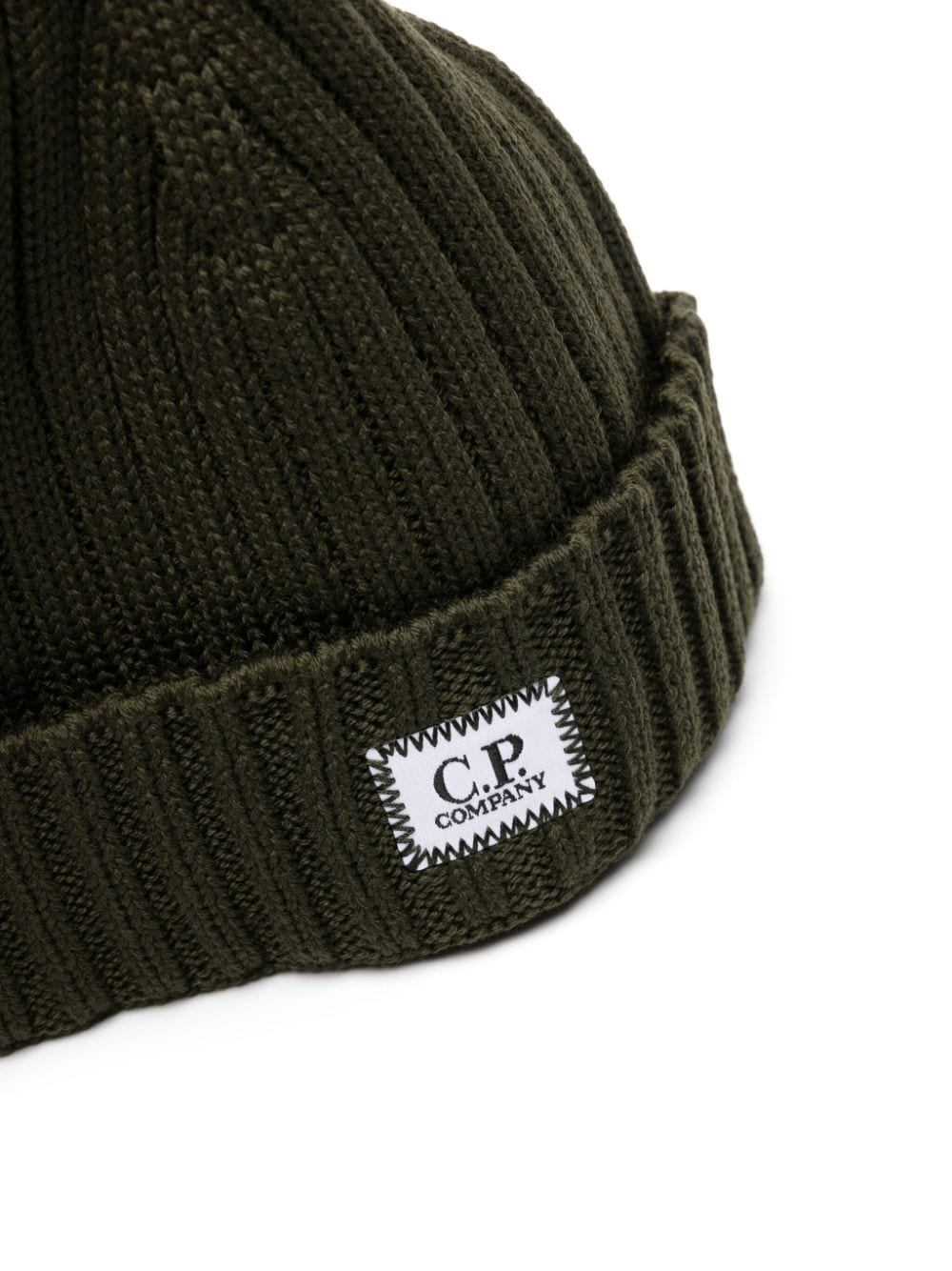 logo-patch ribbed wool beanie - 2