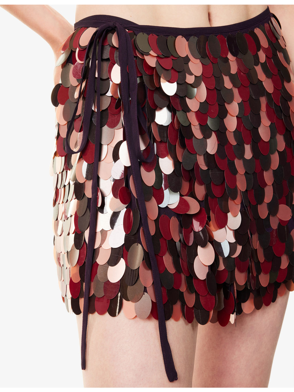 Gabrina Embellished Woven Mini Skirt - 5
