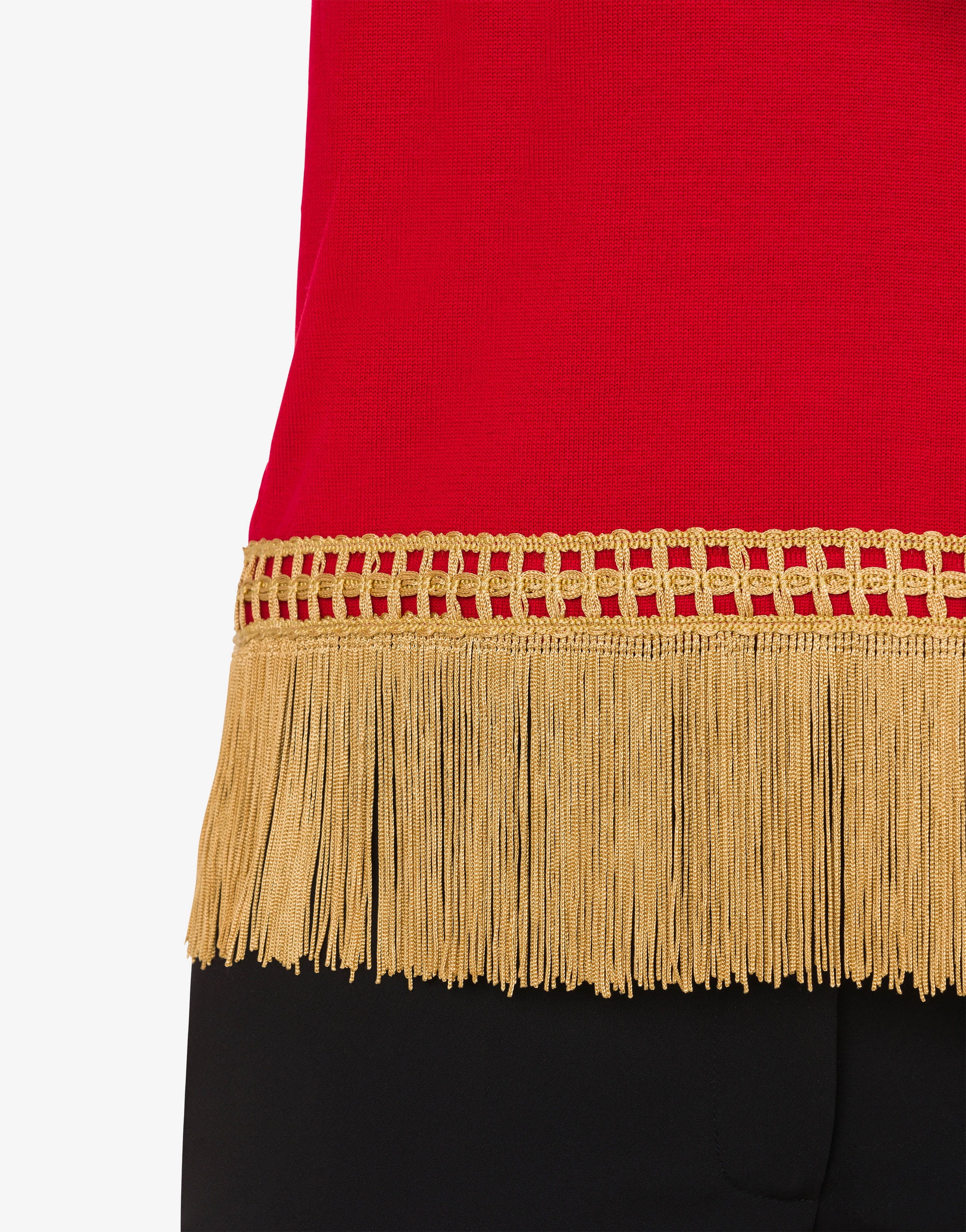 WOOL PULLOVER WITH FRINGING - 4
