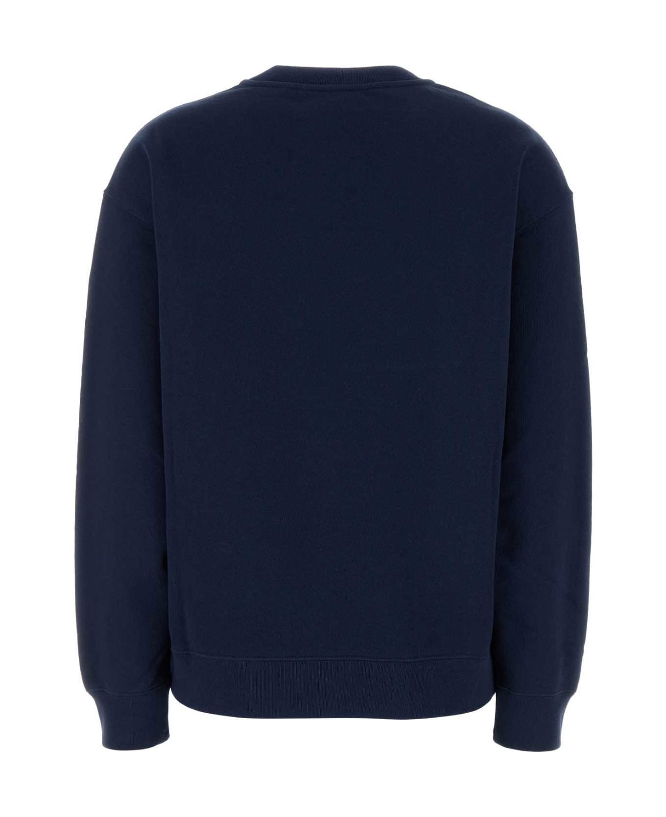Navy Blue Cotton Sweatshirt - 2