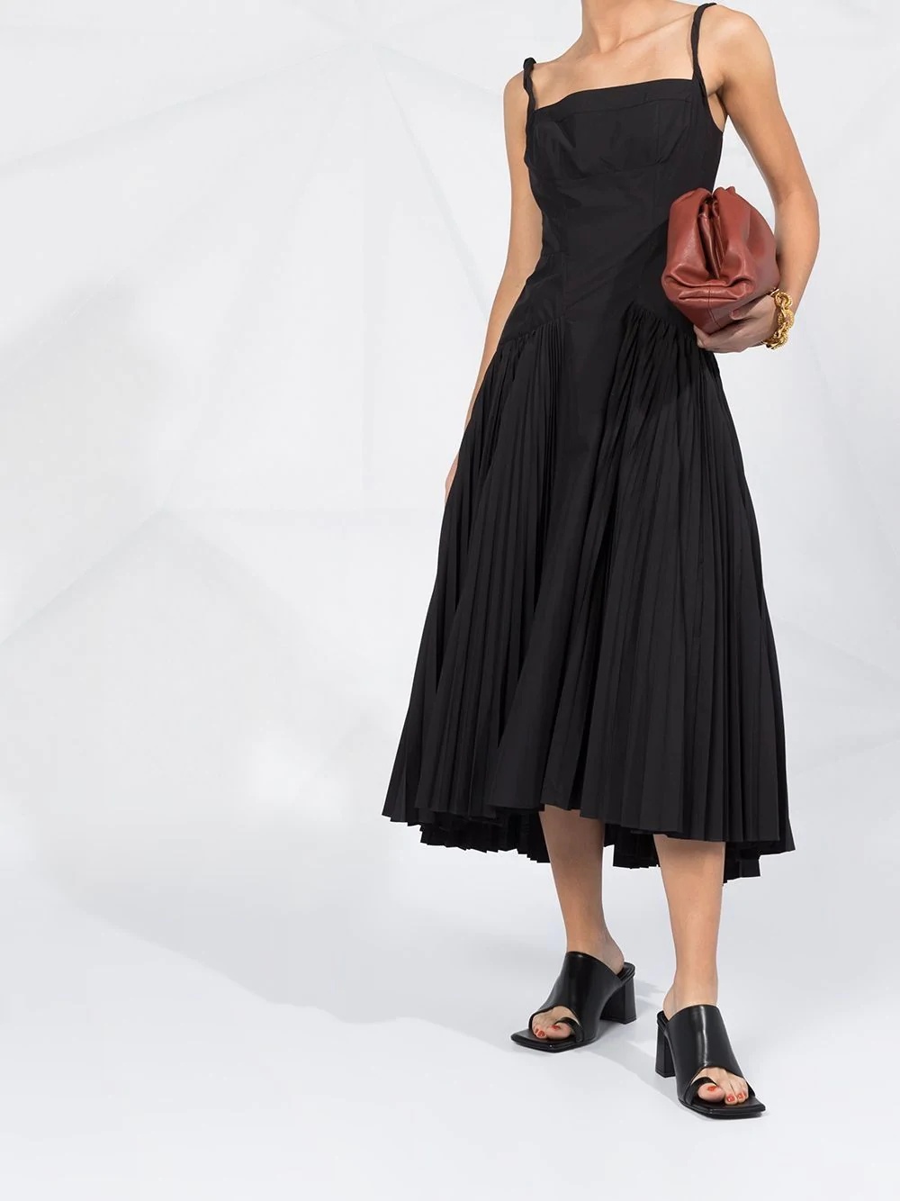 high-low pleated dress - 2