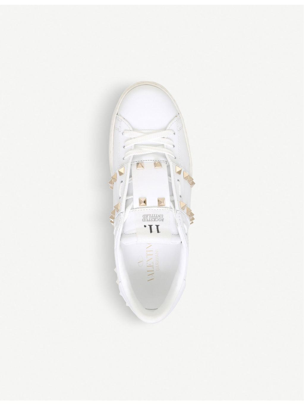 Rockstud leather low-top trainers - 2