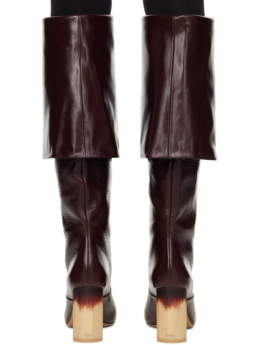Burgundy Georgia Heeled Tall Boots - 2