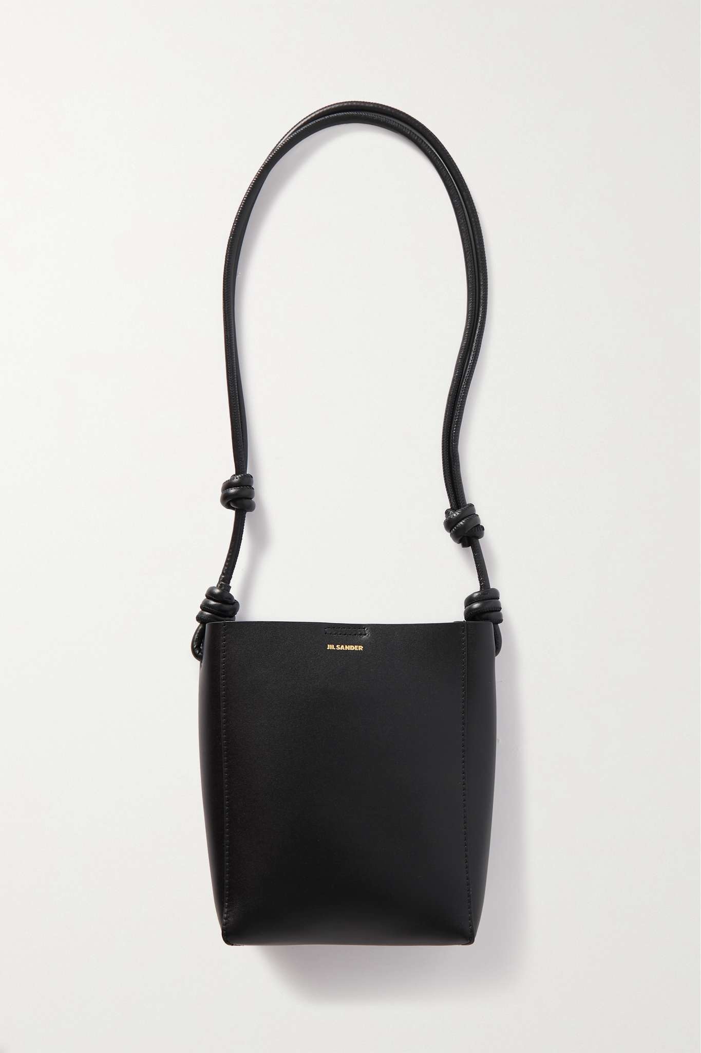 Knotted leather shoulder bag - 1