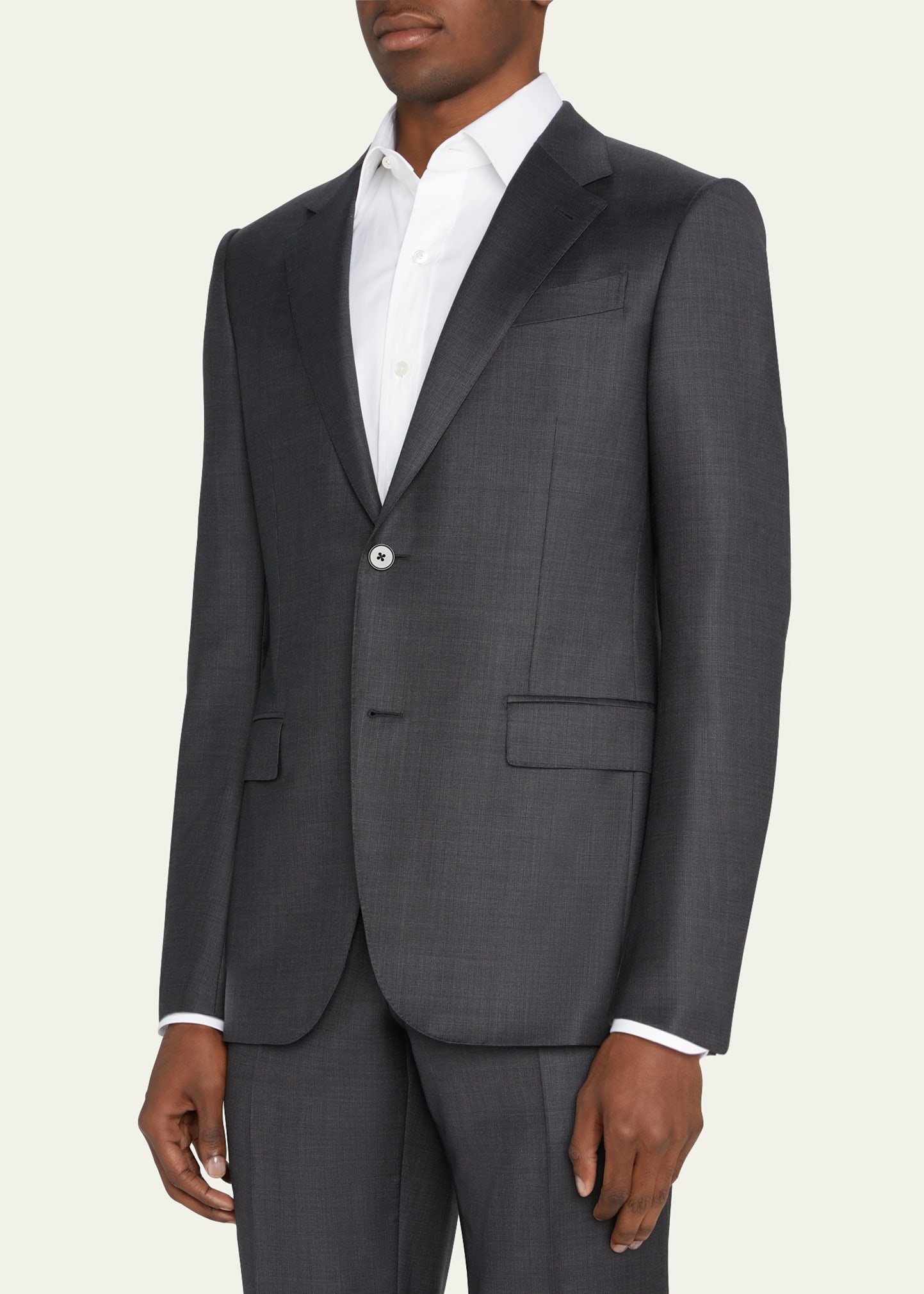 Men's Wool Tic-Weave Suit - 4