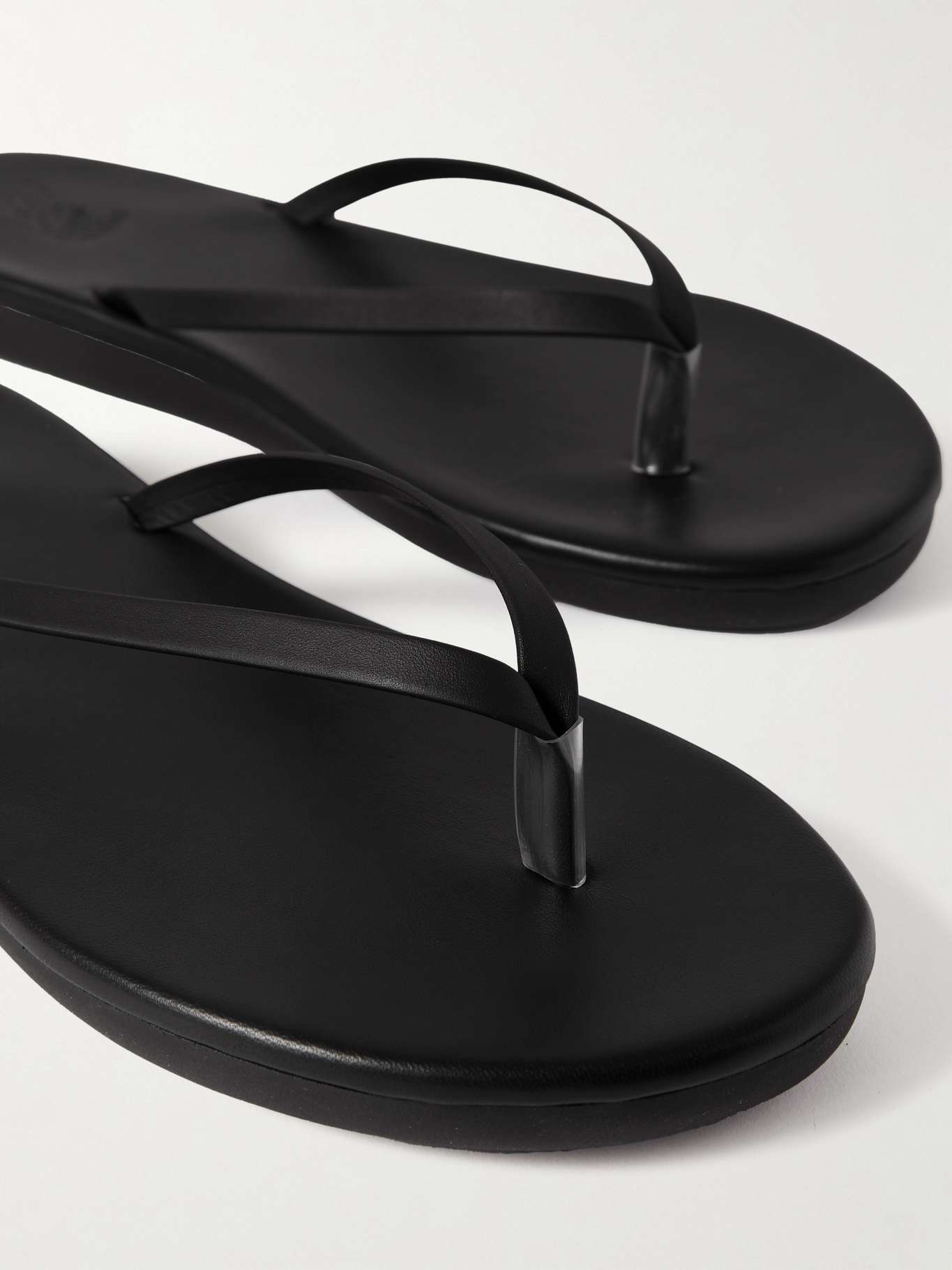 Saionara metallic leather flip flops - 4