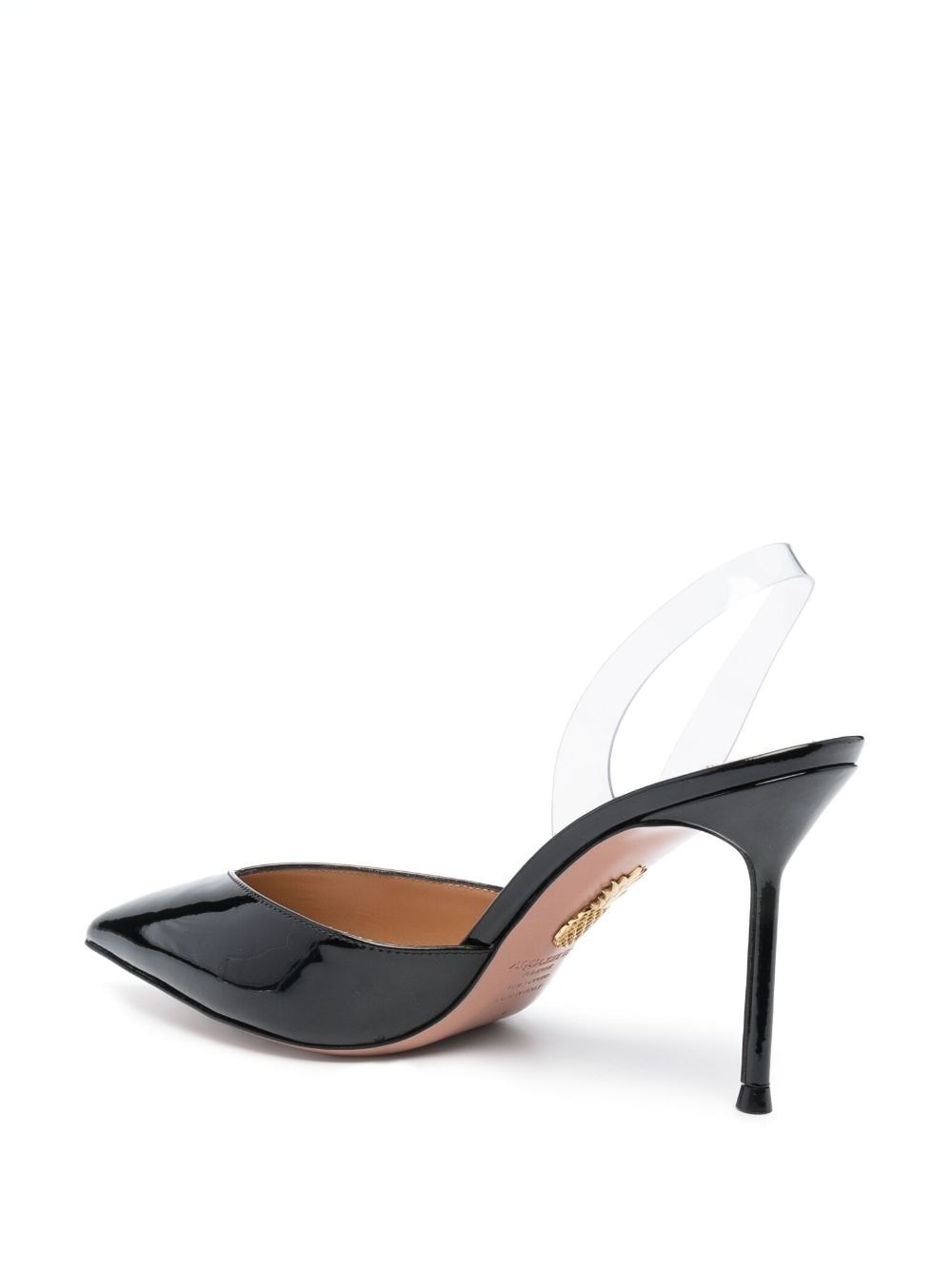 V Plexi 90mm slingback pumps - 3